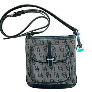 Dooney & Bourke Crossbody Bag Black and Gray Monogram